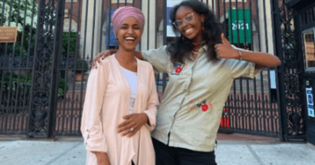 WATCH: Ilhan Omar WARMLY Welcomes Suspended Daughter At Columbia's Anti-Semitic Encampment