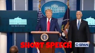 The shortest US presidential speech ever : is it a PRESIDENT TRUMP's goodbye ?????