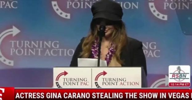 Watch Actress Gina Carano Stealing The Show In Vegas Rally