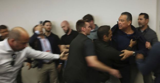 Sen. Padilla Gets Very Emotional After Arrest For Lunging Towards Gov. Kristi Noem (Video)