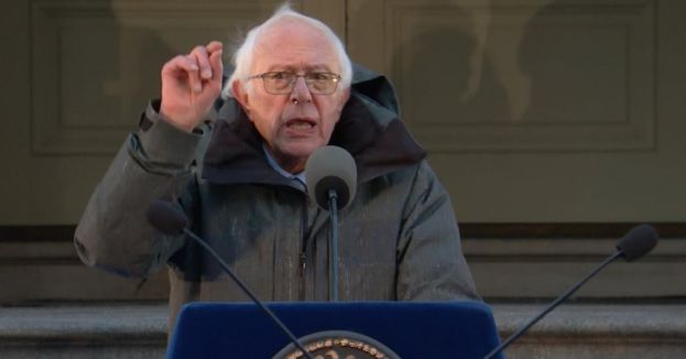 Mamdani Fans Chant 'Tax The Rich' As 'Multi-Home Bernie' Takes The Stage