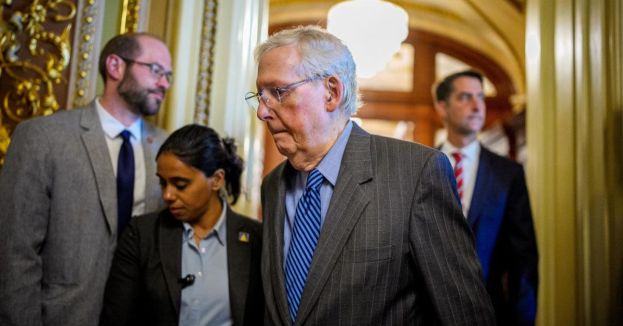 Senator Mitch McConnell Takes A Brutal Fall In Capitol Basement (Video)