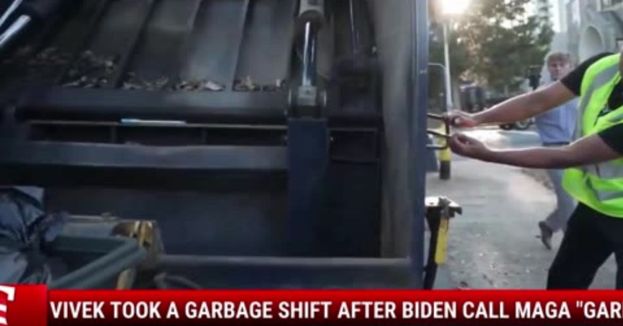 Watch: Vivek Took A Garbage Shift After Biden Call MAGA "Garbage"