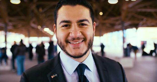 Michigan Senate Frontrunner Boasts He Turned His Back On The Flag—Now His Own Words Are Haunting Him