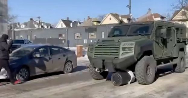 Watch: Armored Vehicles Roll Into Minneapolis As Anti-ICE Clashes Turn Into Chaos