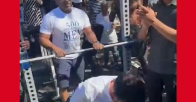 Zohran Mamdani Showing Off His Muscles At Men's Day In Brooklyn