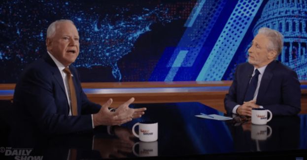 Jon Stewart’s Jaw-Dropping Question STUMPS Tim Walz—Wait ‘til You Hear His DELUSIONAL Answer!